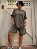 Distressed Oversized Stoned T-Shirt
