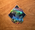Geode Shroom 2” holographic sticker